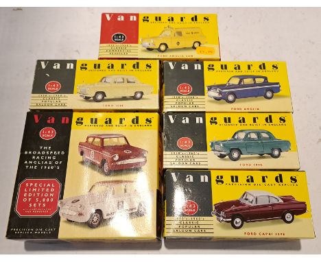 Lledo, a boxed Group of 1:43 Scale Vanguards. Includes VA34002 Imperial Maroon/White with others. Although unchecked for comp