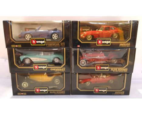 Bburago, a boxed Group of 1:18 Scale Commercial Vehicles. Includes Alfa Romeo 8C 2300 Monza (1931) #3014 with others. Althoug