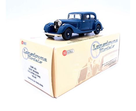 Lansdowne Models, a boxed LDM61 1937 Jensen 3.5 litre S Type "Blue". Conditions generally appear Fair to Good, although not c