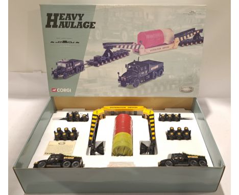 Corgi "Heavy Haulage", a boxed 1:50 scale 18003 Scammell Contractor x2, Nicolas Girder Trailer, Bogies &amp; Stator Core. Alt