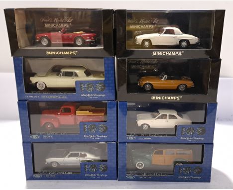 Minichamps, a boxed Group of 1:43 Scale Commercial Vehicles. Unchecked for completeness condition appears Good to Good Plus w
