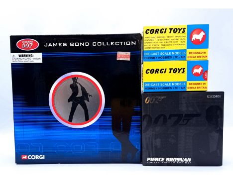 Corgi, a boxed 007 James Bond group, to include TY99135 James Bond Film Canister 8 Piece Gift Set, CC93992 James Bond Pierce 