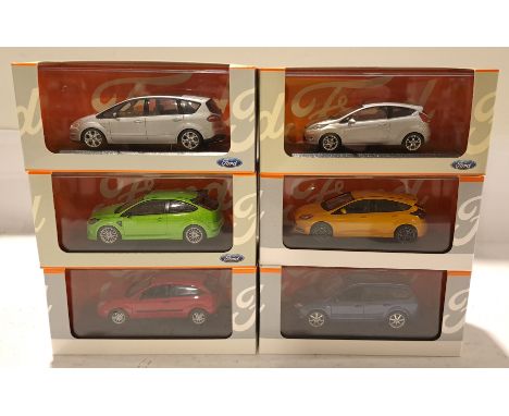Minichamps, a boxed Group of 1:43 Scale Ford Vehicles. Includes Ford Fiesta with others. Although unchecked for completeness 