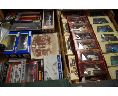 Two boxes of cased diecast vehicles to include Solido, Matchbox, Models of Yesteryear etc