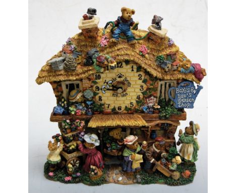 The Boyds Bears Garden Shop clock by the Danbury Mint