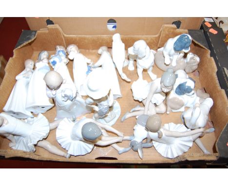 Seventeen various Nao figures to include animal figures