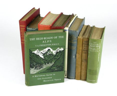 Motoring in Europe. An interesting selection of octavo hardback volumes,  comprising: Italian Highways and Byways from a Moto