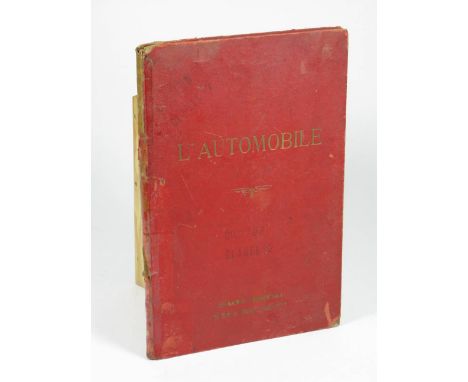 L' Automobile by Henri Farman. A rare title published by Reinwald, Schleicher Freres of Paris in 1903.  A small quarto bound 