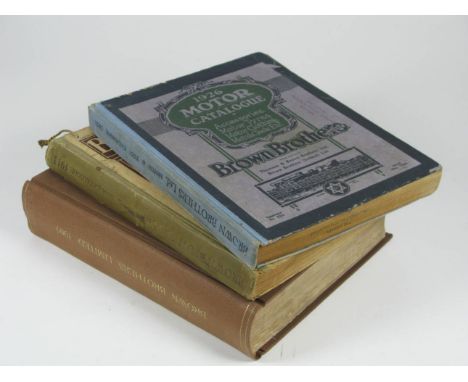 Brown Brothers Motor Catalogues. Issue No, 31, of 1912, 584pp with its original cover; Issue No. 222 of May 1926,  531pp with