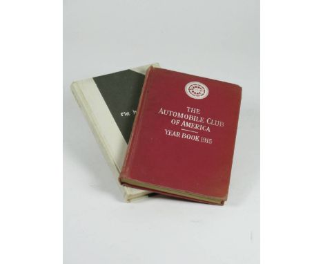 The Automobile Club of America - Year Book 1909. 128pp,  small 8vo. The book discusses the club's garage and its use, types o