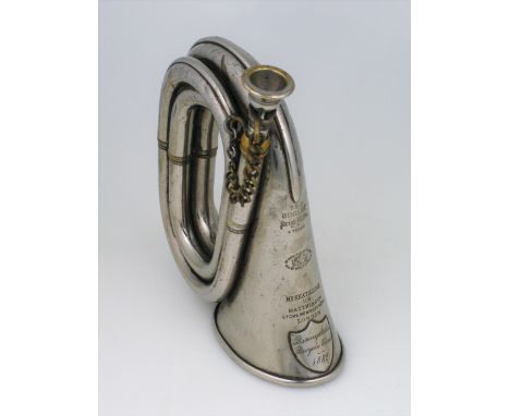 *Cyclist's Bugle. A Henry Keat & Sons, 'Prize Medal' four-turn bugle of the type used by a bicycling club sub-captain or bugl