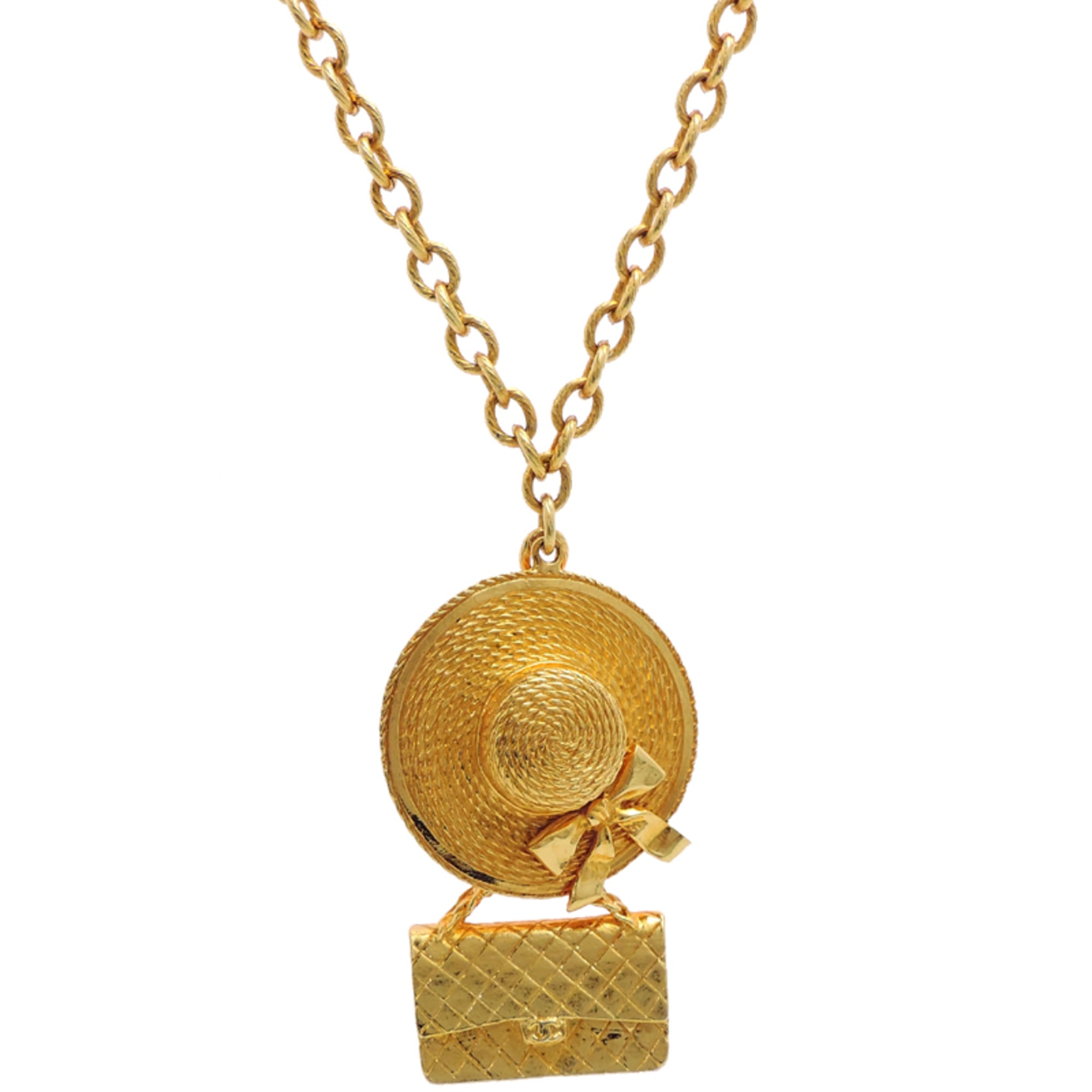 Chanel Sun Hat Bag Women\'s Necklace GP