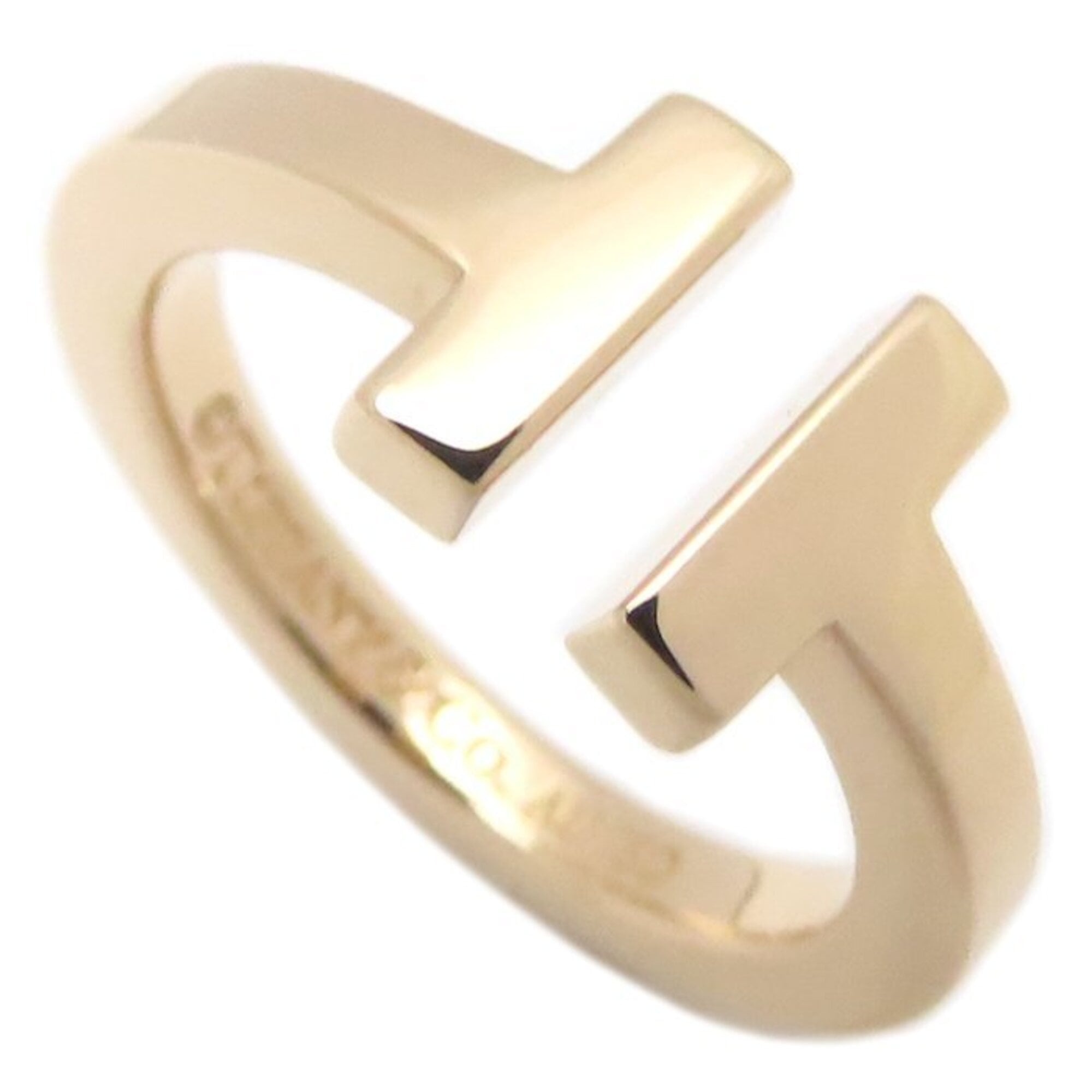 TIFFANY&Co. Tiffany T Square Ring, 750PG/18KRG, Women\'s, Item Number 295258