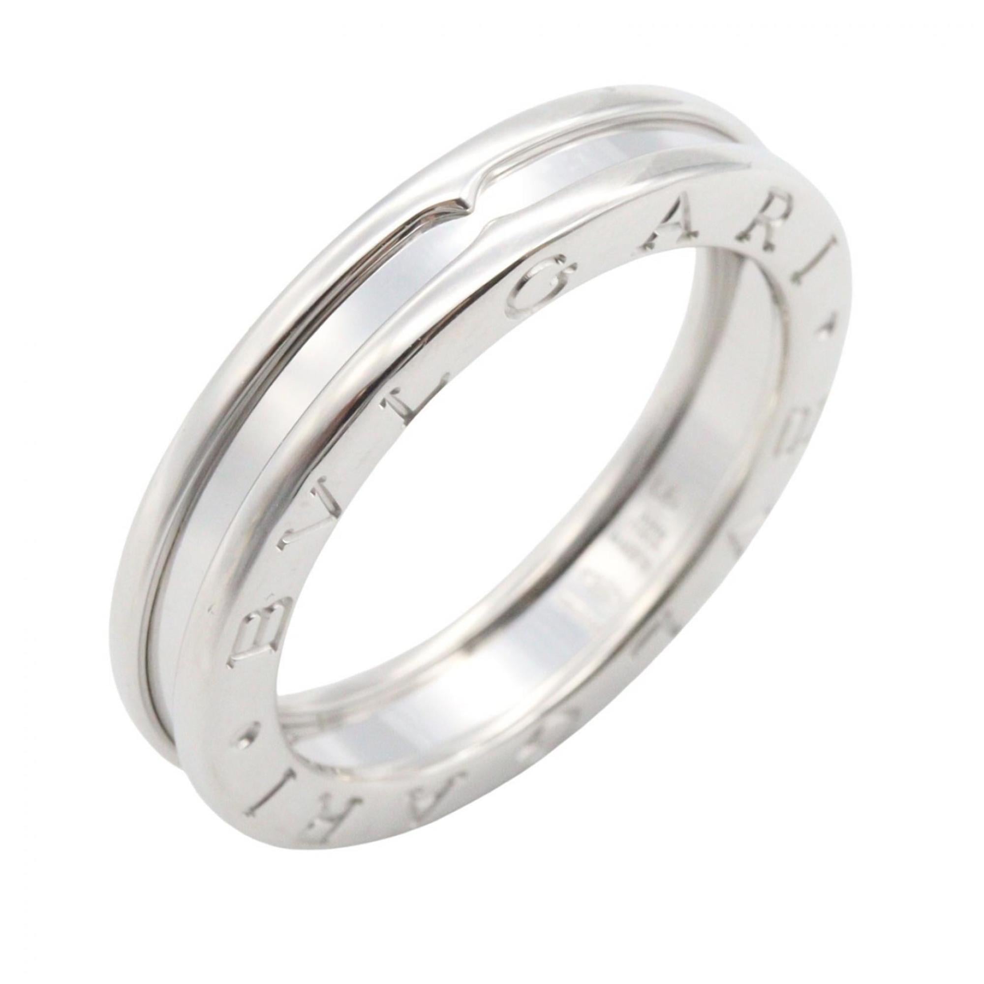 BVLGARI B-zero1 Ring, Single Band, 18K White Gold, Men\'s and Women\'s, Silver