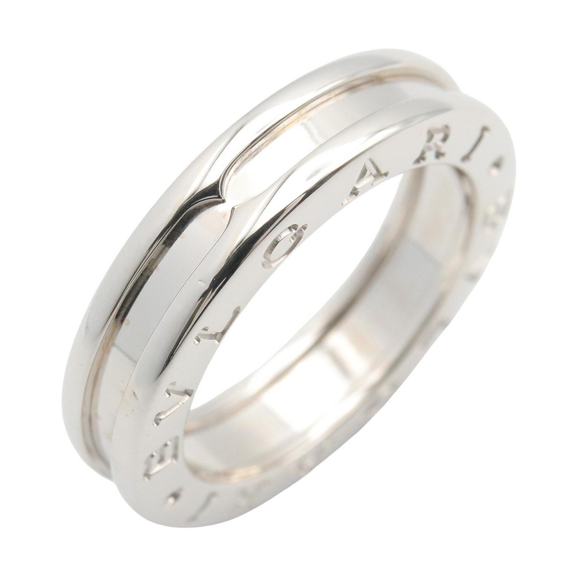 Bulgari BVLGARI B-zero1 Ring, 1-band ring, jewelry, 18KWG (white gold), men\'s and women\'s, silver-