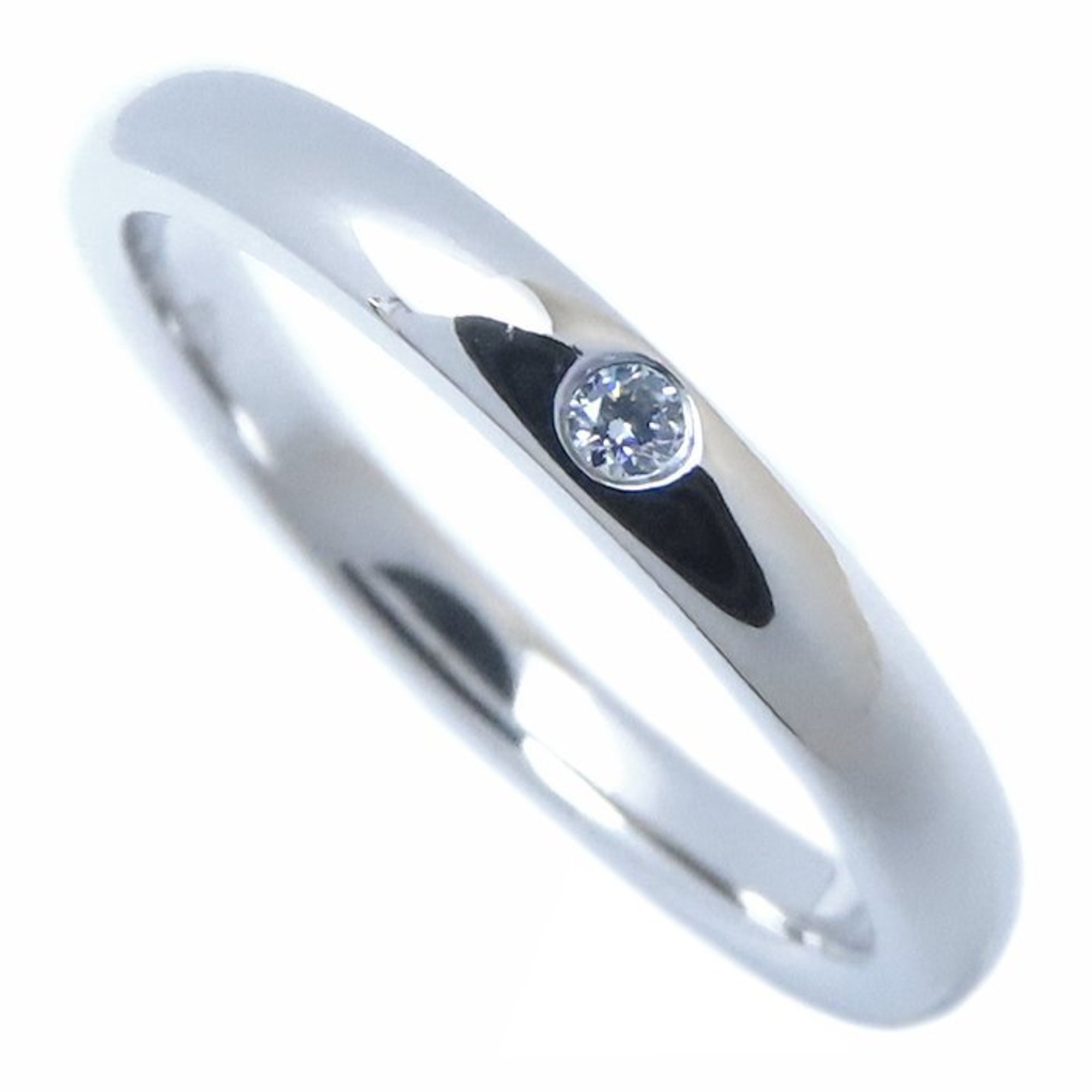 TIFFANY & Co. Elsa Peretti Stacking Band Ring with Diamond, Pt950 Platinum, Women\'s, 294751