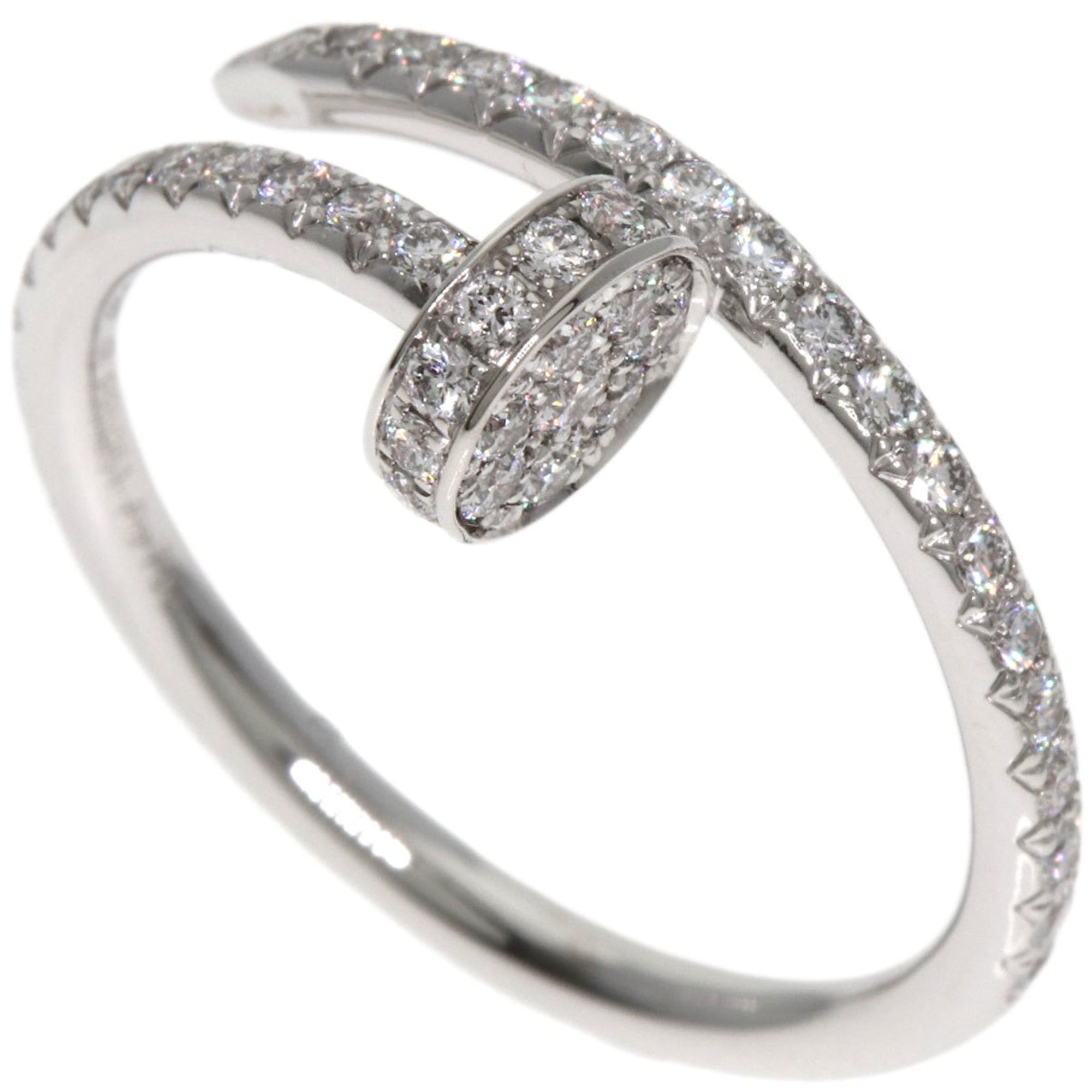 Cartier Juste Unclou Small Diamond Ring #48 in 18K White Gold for Women