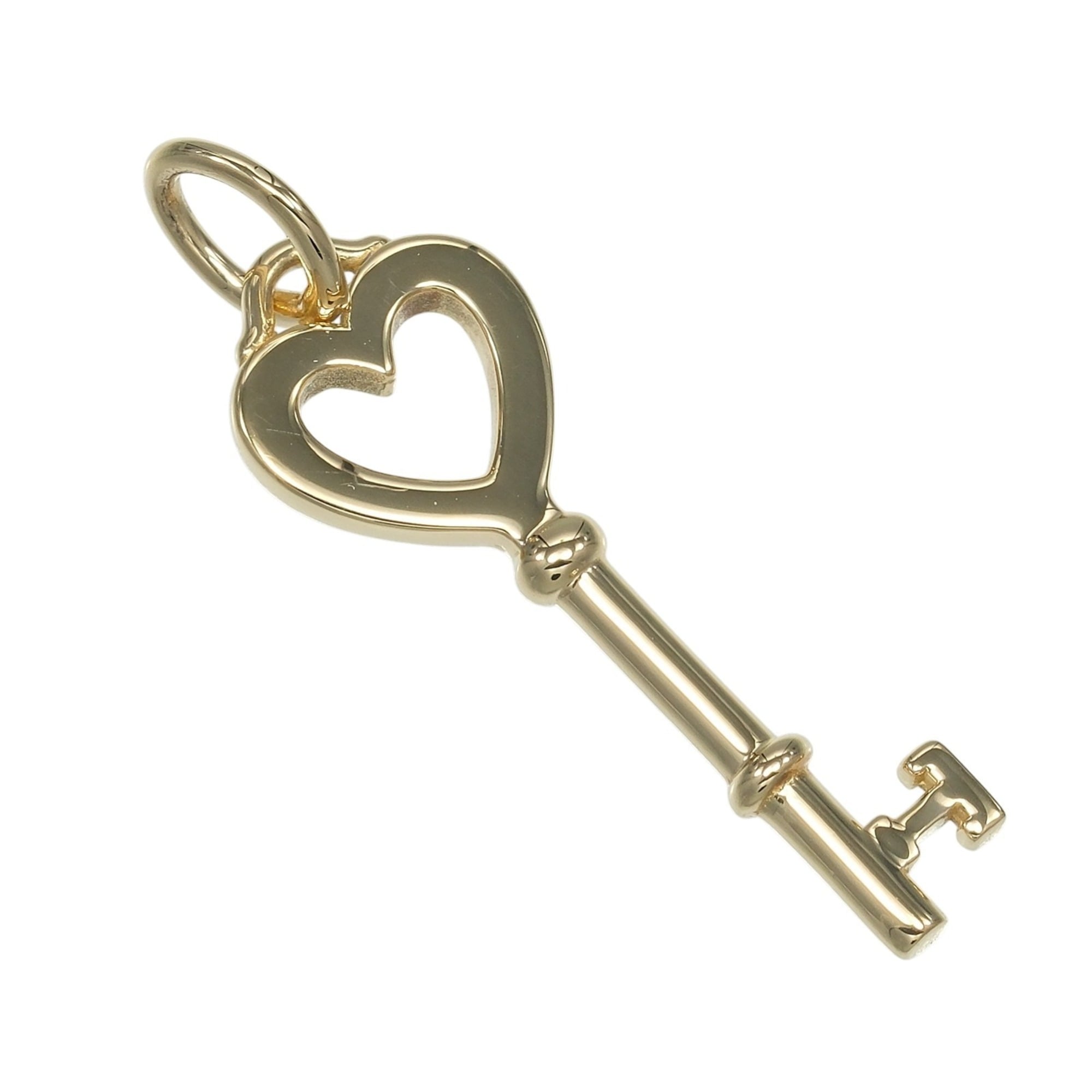 Tiffany & Co. Heart Key Pendant Top, 18K Yellow Gold, Approx. 2.26g.