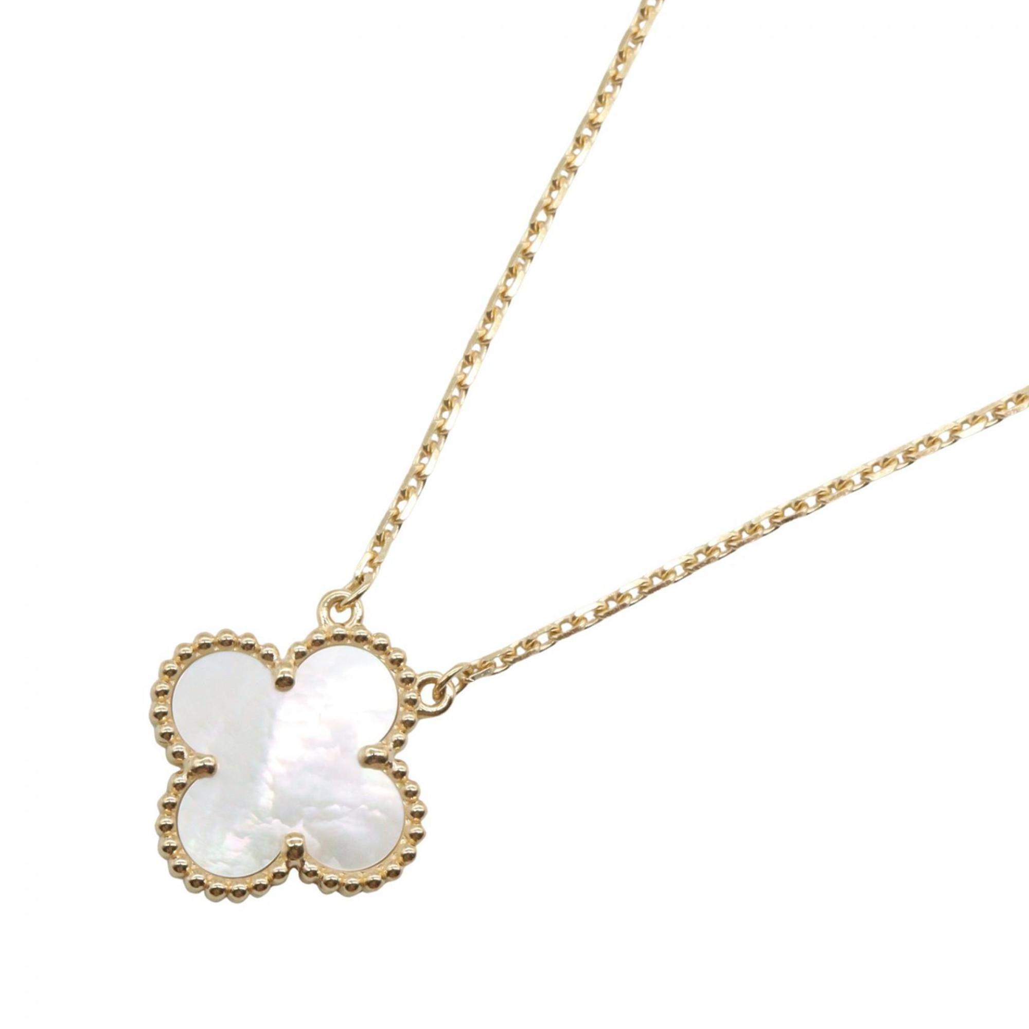 Van Cleef & Arpels Vintage Alhambra Necklace, Mother-of-Pearl 18K (Yellow Gold), Women\'s, Gold/Whit