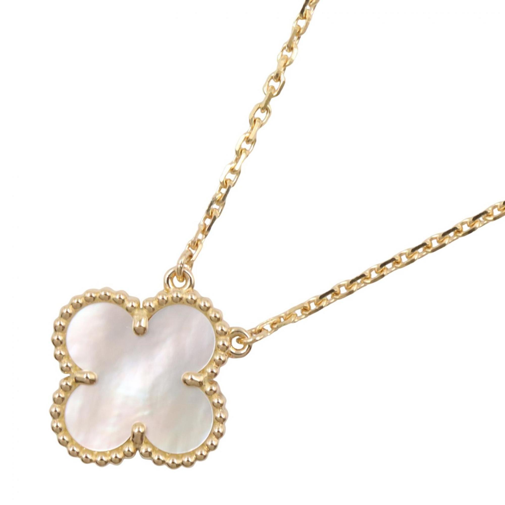 Van Cleef & Arpels Vintage Alhambra Mother-of-Pearl Necklace, 18K Yellow Gold, Mother-of-Pearl, Wome