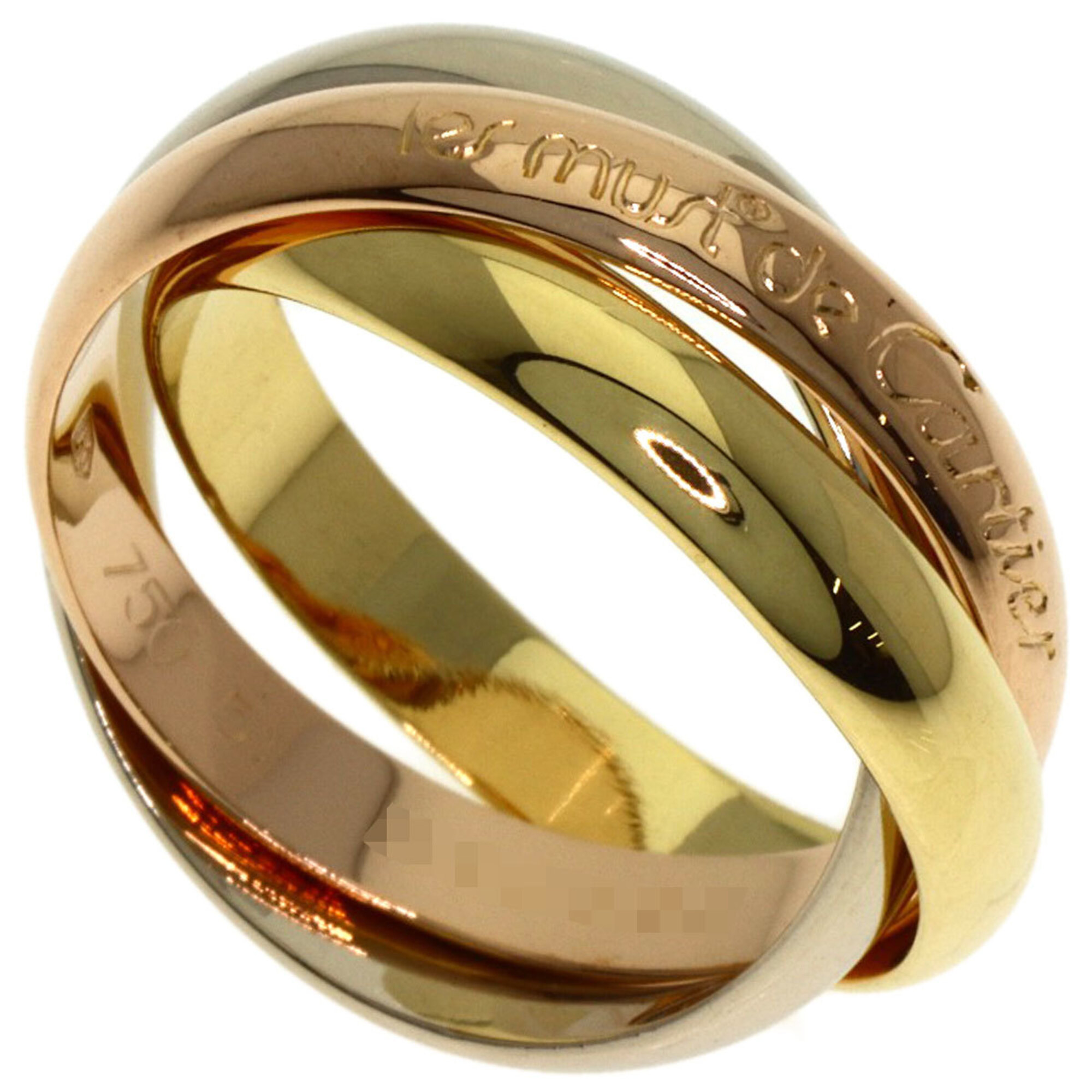 Cartier Trinity #51 Ring, 18K Yellow Gold/18K White Pink Gold, Women\'s, CARTIER