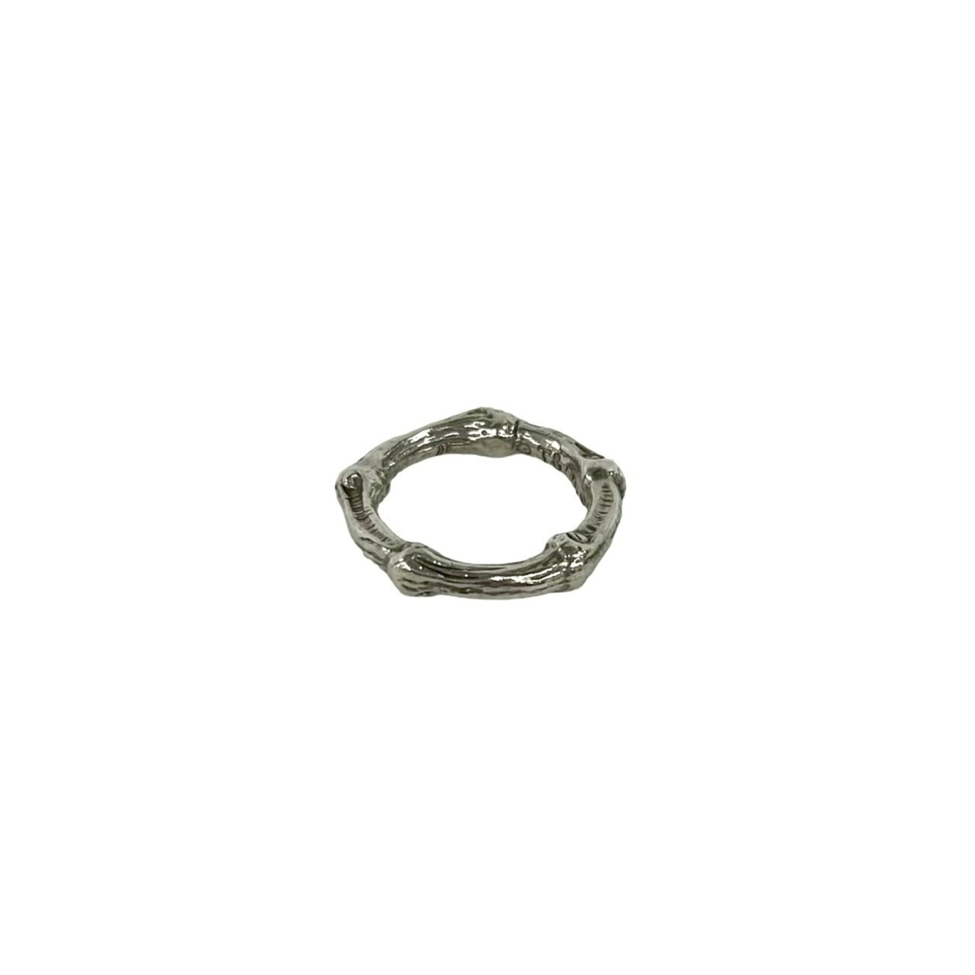 TIFFANY&Co. Tiffany Bamboo Sterling Silver 925 Ring, Size 1, Women\'s/Men\'s Accessory, Silver, 0620