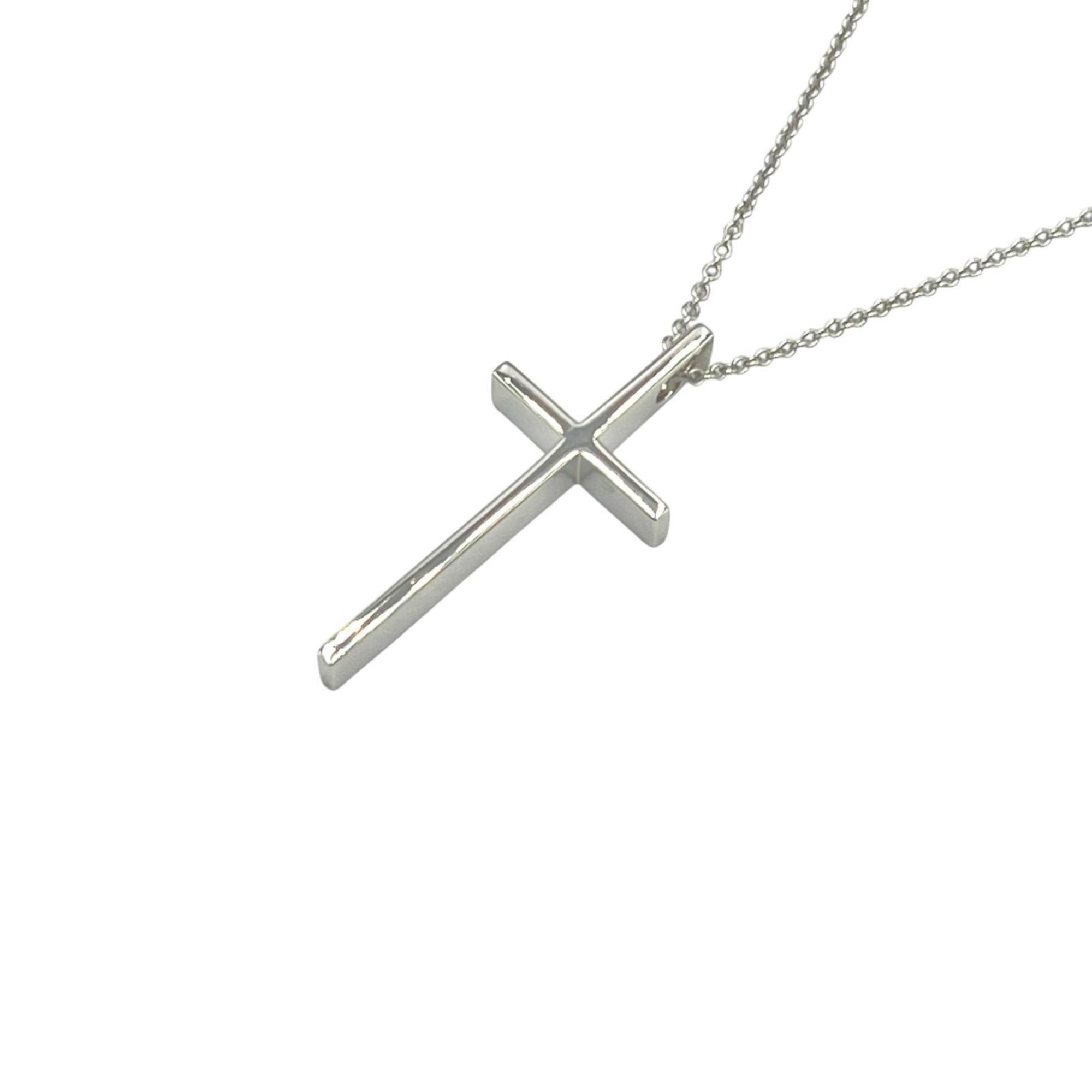 Tiffany & Co. Metro Cross Necklace in 18K White Gold for Women