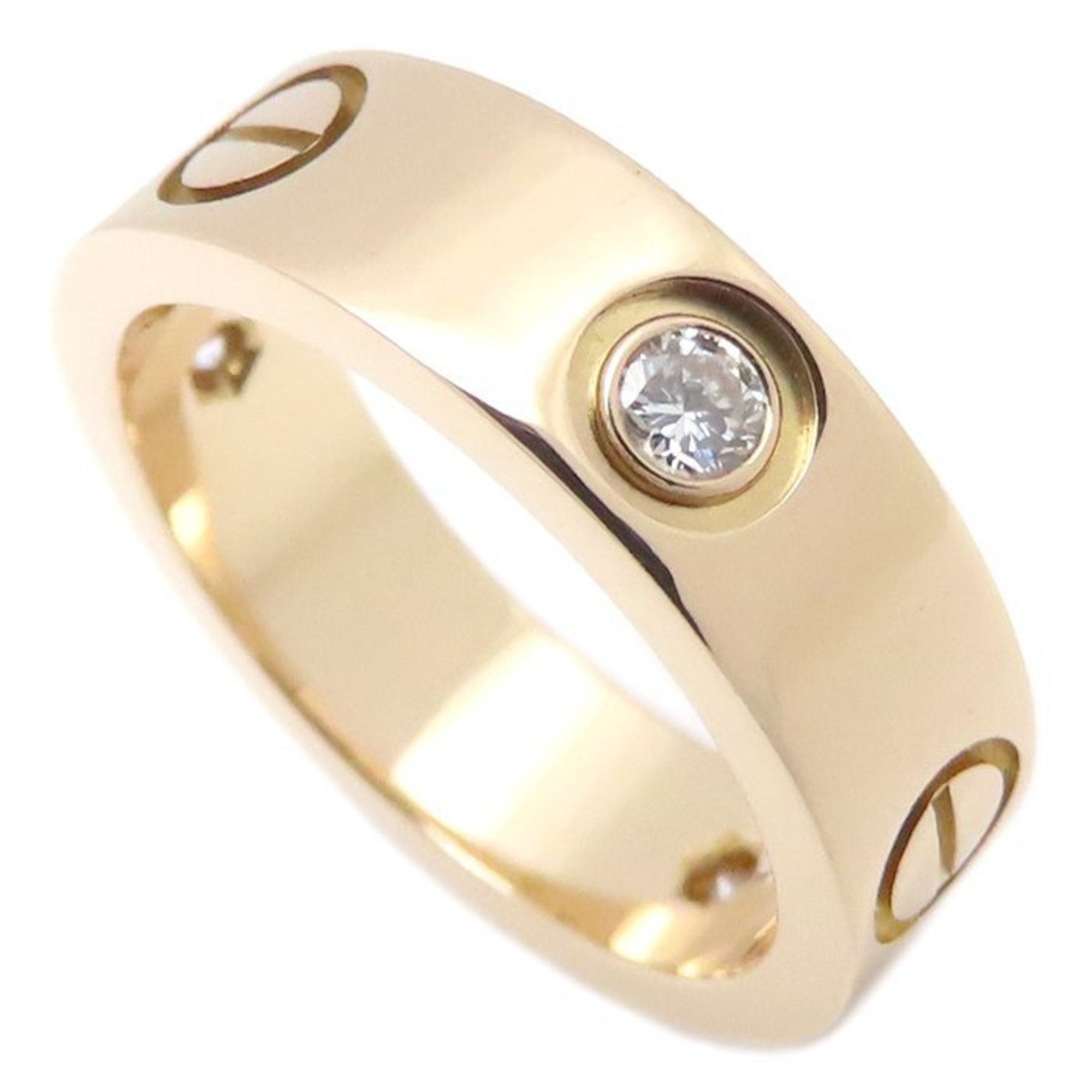 CARTIER Love Ring, 3-Diamond Size 51, 18K Pink Gold, Women\'s, B4087500 295229