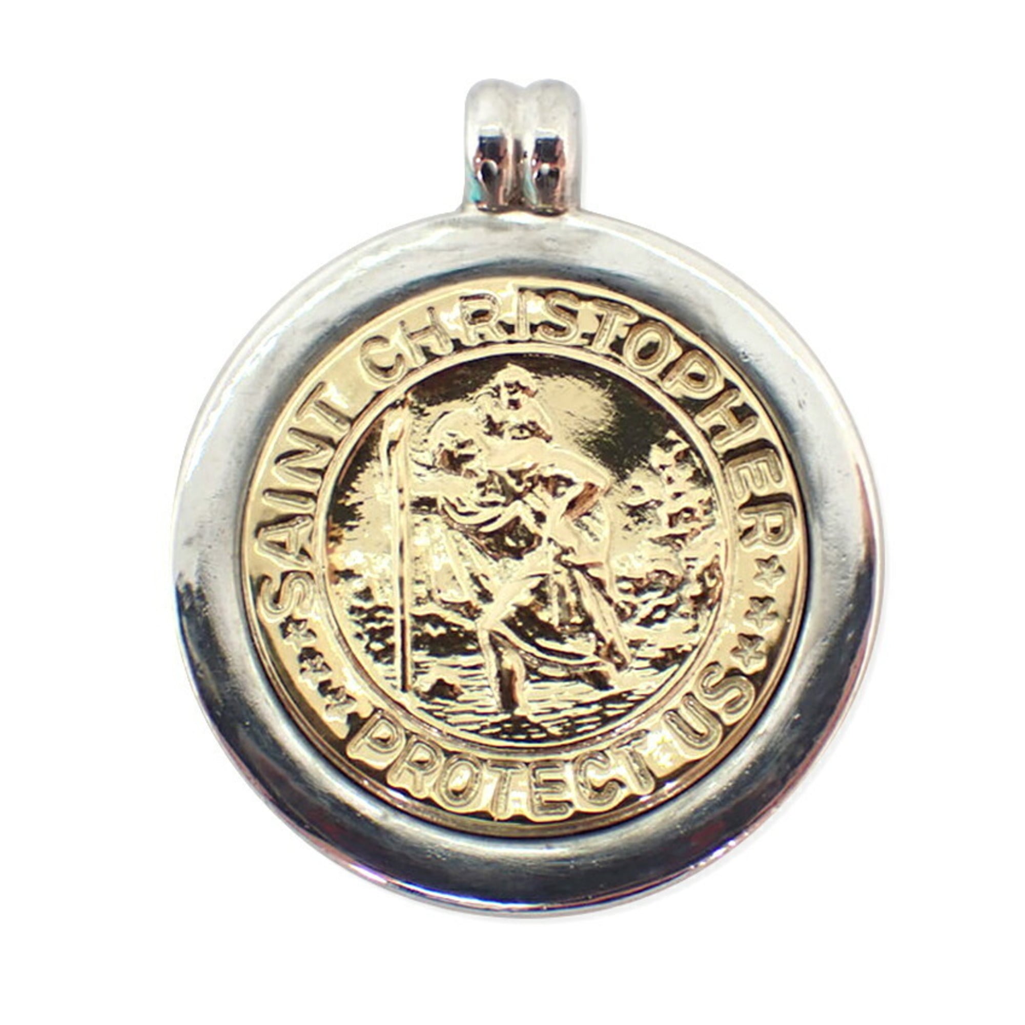 TIFFANY & Co. 925 750 St. Christopher Coin Pendant Top