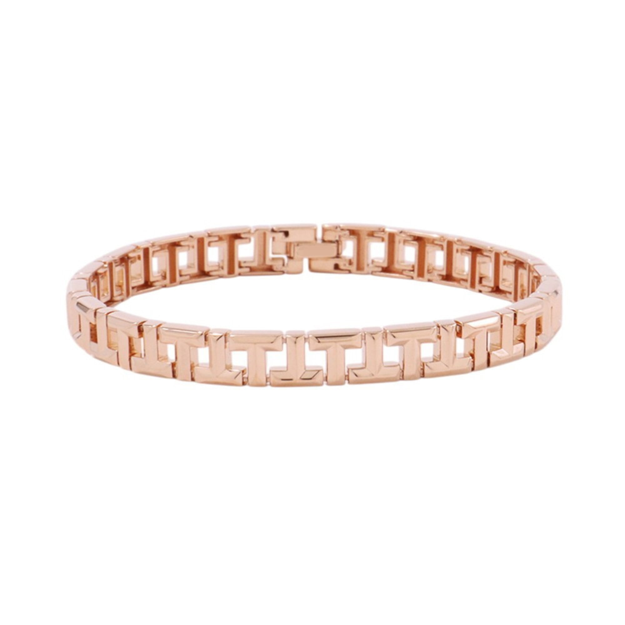 Tiffany & Co. T True Narrow Extra Large Bracelet in 18K Pink Gold.