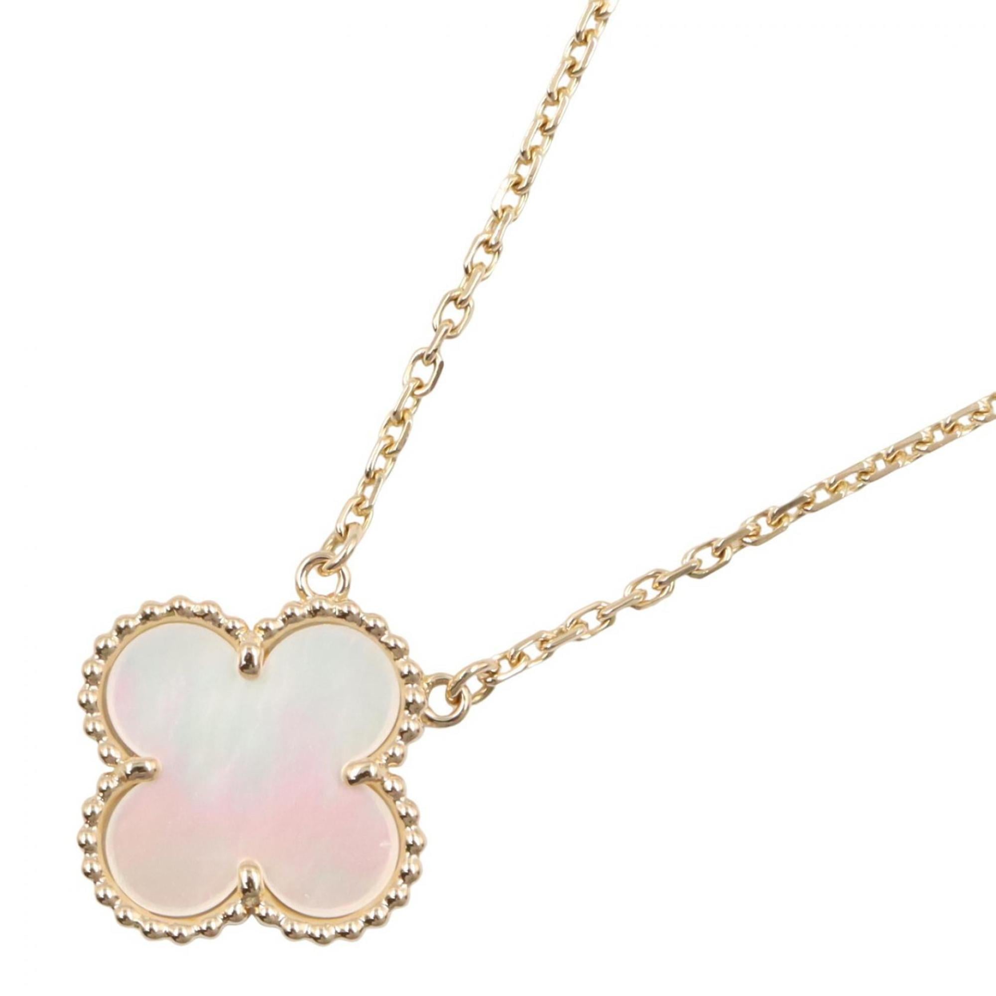Van Cleef & Arpels Vintage Alhambra Necklace, Mother of Pearl 18K (Yellow Gold), Women\'s, Gold/Whit