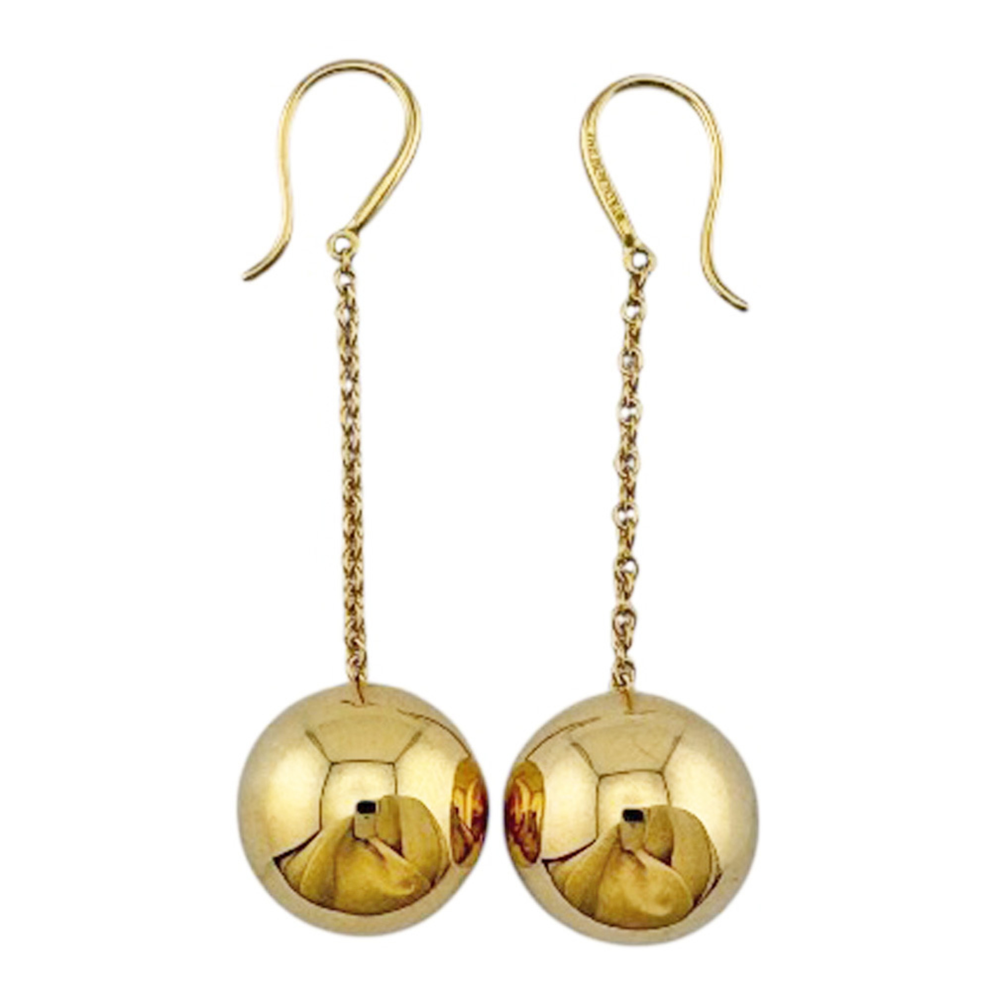 Tiffany HardWear Earrings, 18k Gold, Women\'s, TIFFANY&Co., Pre-owned.
