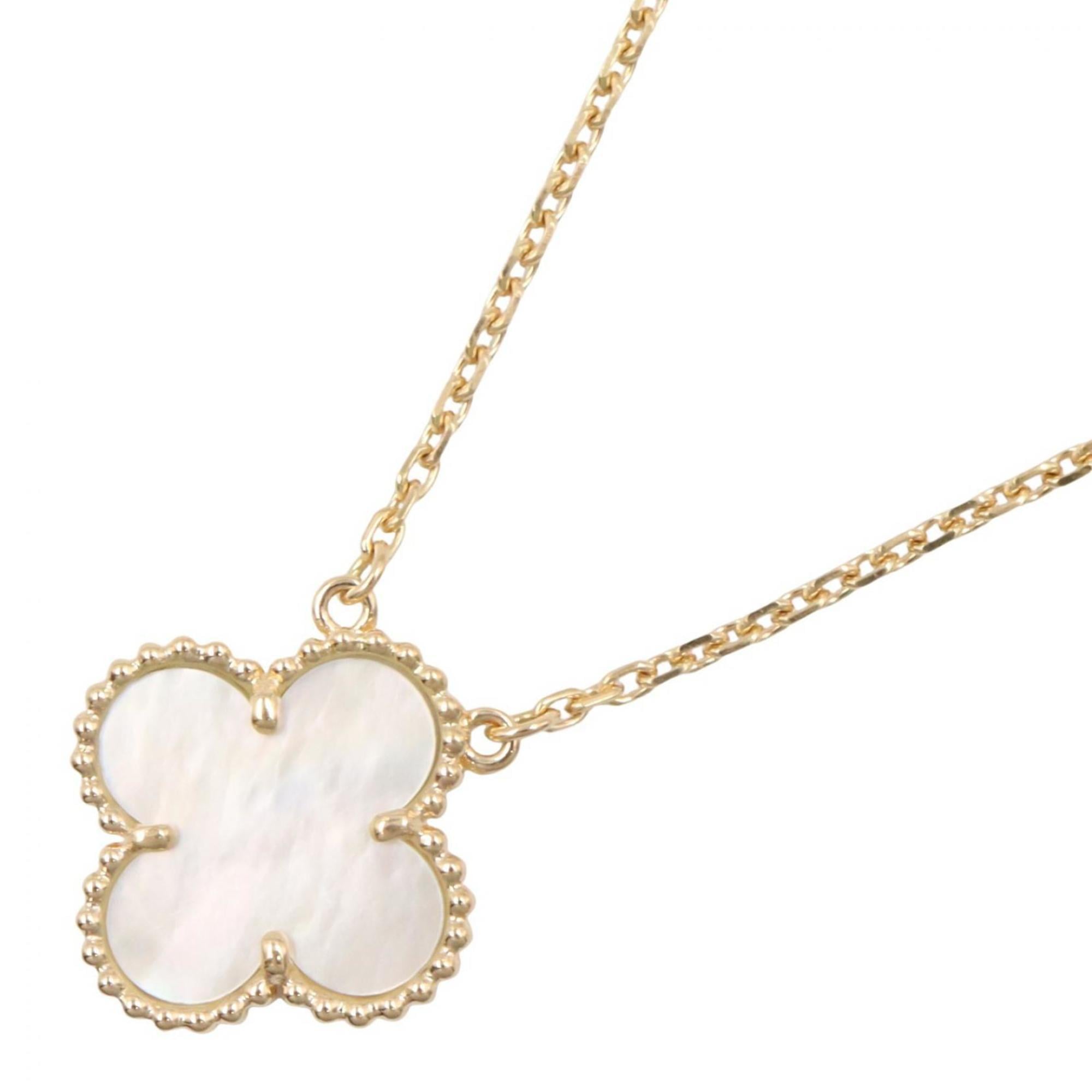 Van Cleef & Arpels Vintage Alhambra Mother-of-Pearl Necklace, 18K Yellow Gold, Mother-of-Pearl, Wome