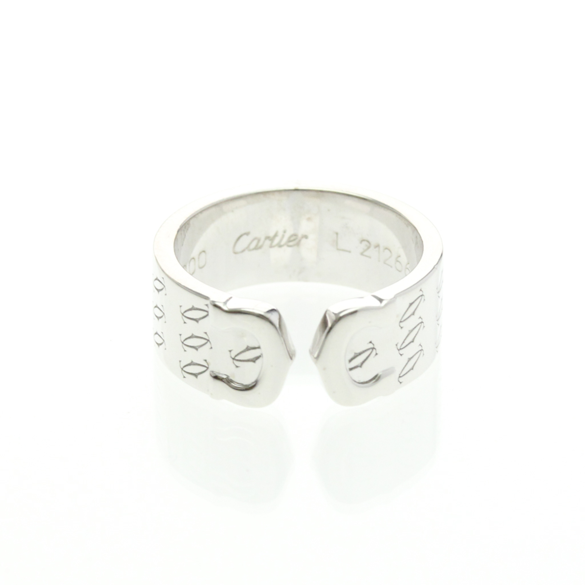 Cartier C2 Happy Birthday Limited Edition Ring White Gold (18K) Fashion No Stone Band Ring Silver