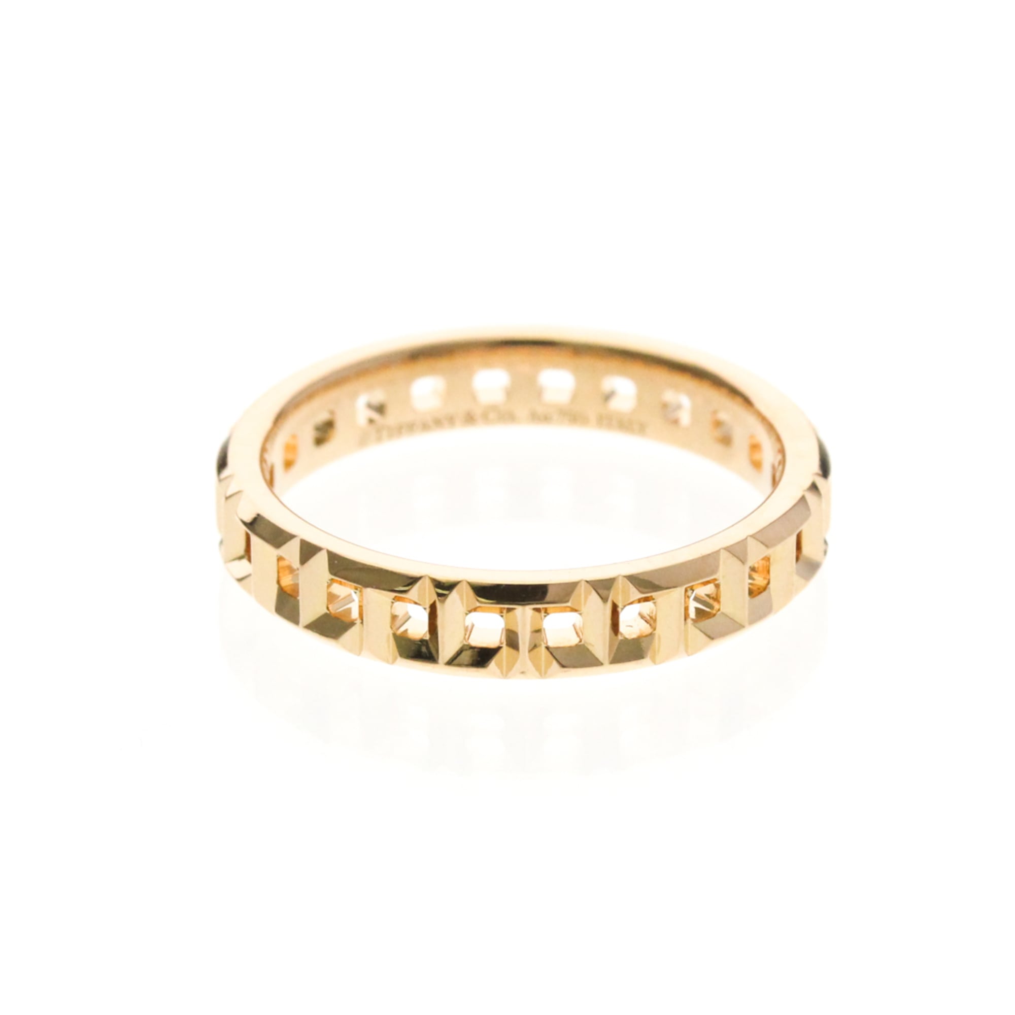 Tiffany T True Narrow Ring Pink Gold (18K) Fashion No Stone Band Ring Pink Gold