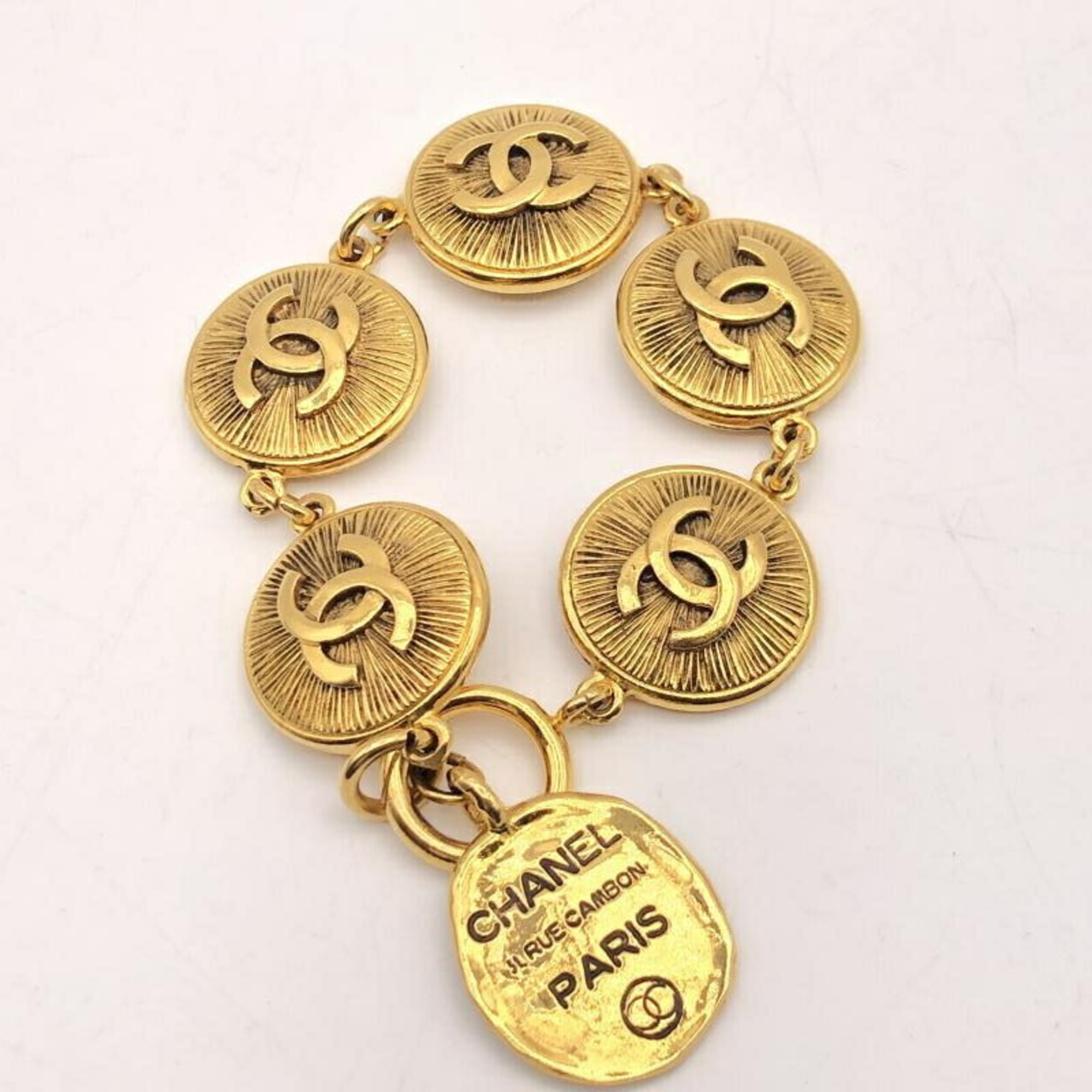 CHANEL Coco Mark Cambon Plate Bracelet