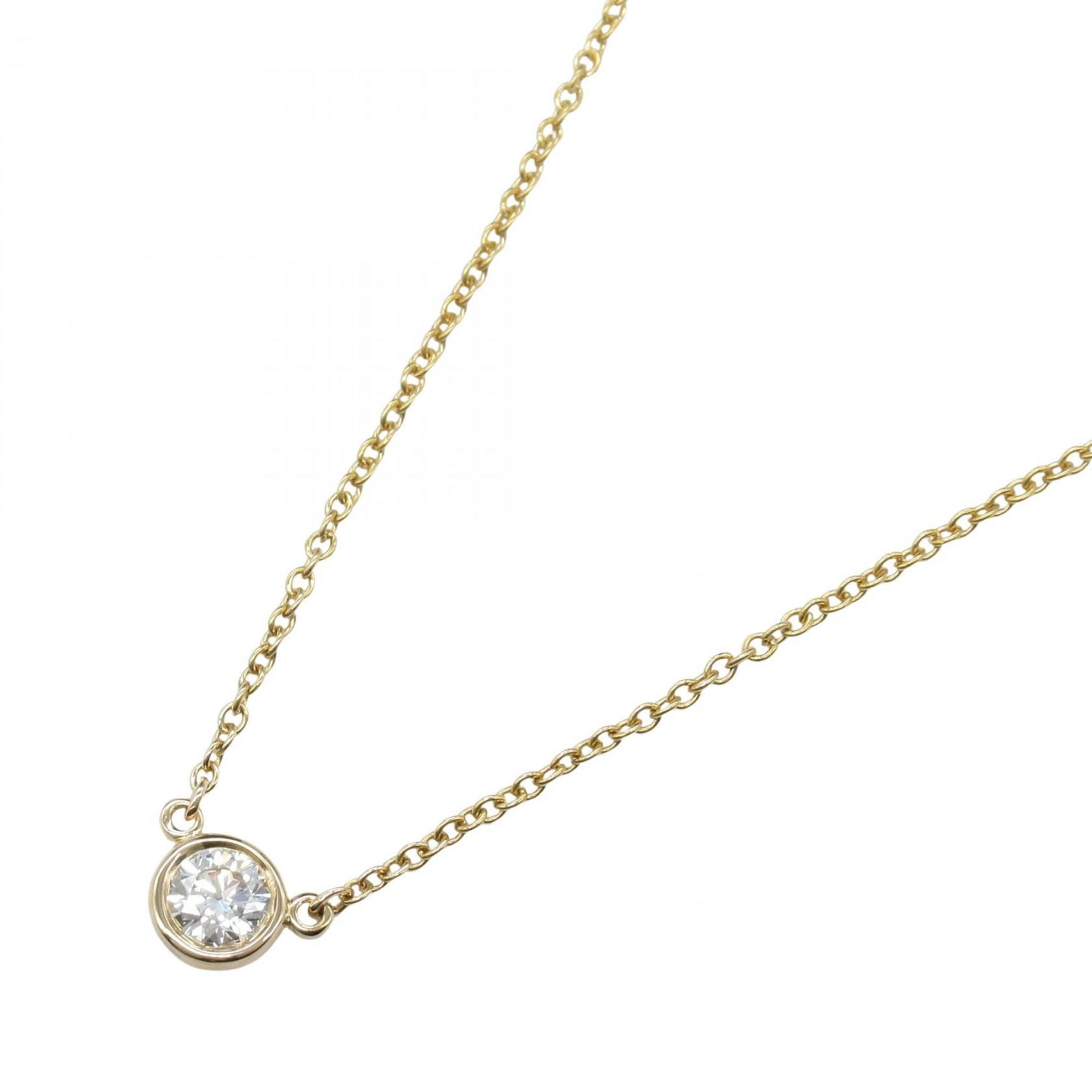 Tiffany & Co. By the Yard Necklace, 18K Yellow Gold with Diamonds, Women\'s, and Clear