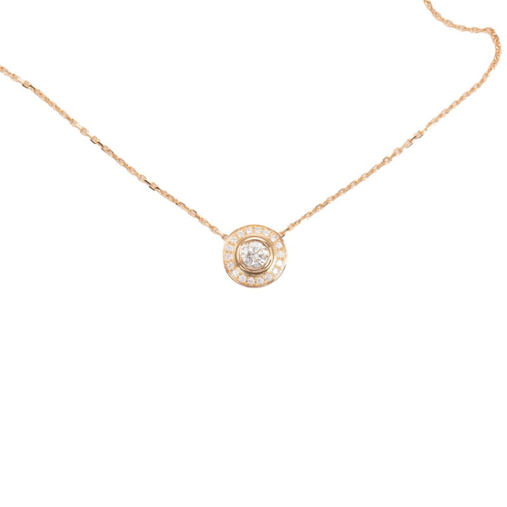 Cartier Damour Pave Diamond Necklace CRN7412200 18KPG Pink Gold Women\'s CARTIER