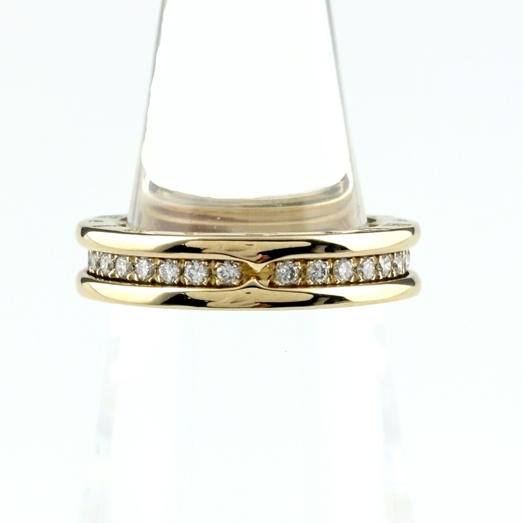 Bulgari BVLGARI B-ZERO1 Ring, Yellow Gold (YG), 1-band, Melee Diamond 750 Diamond, Women\'s.