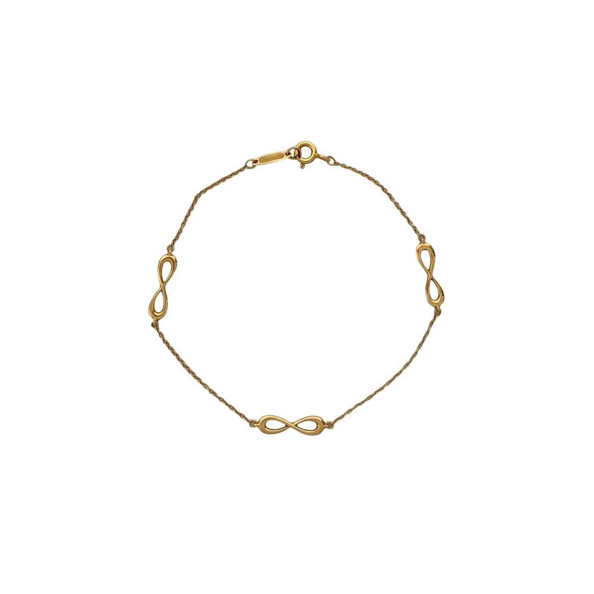 TIFFANY&Co. Tiffany Infinity Bracelet, 18K Yellow Gold, Item Number 38768
