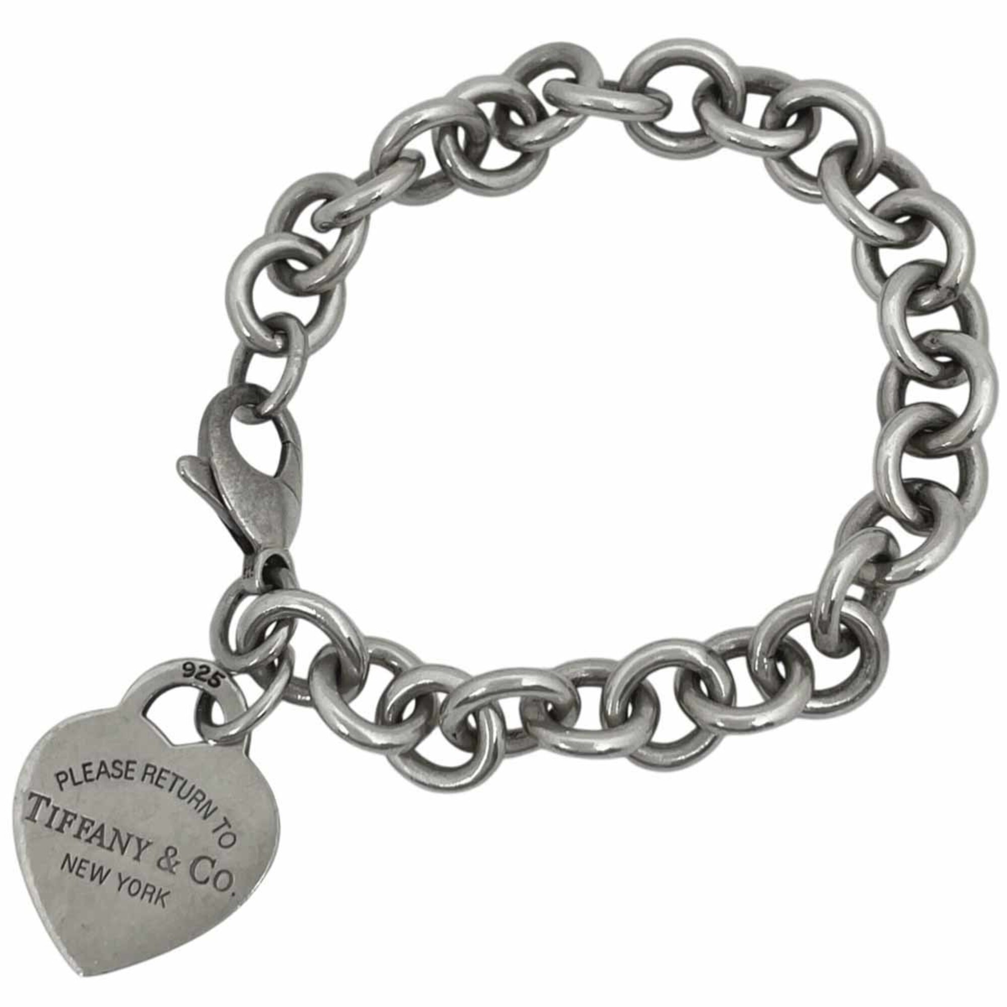 Tiffany & Co. Return to Bracelet, Heart Motif Sterling Silver 925, Silver, Women\'s