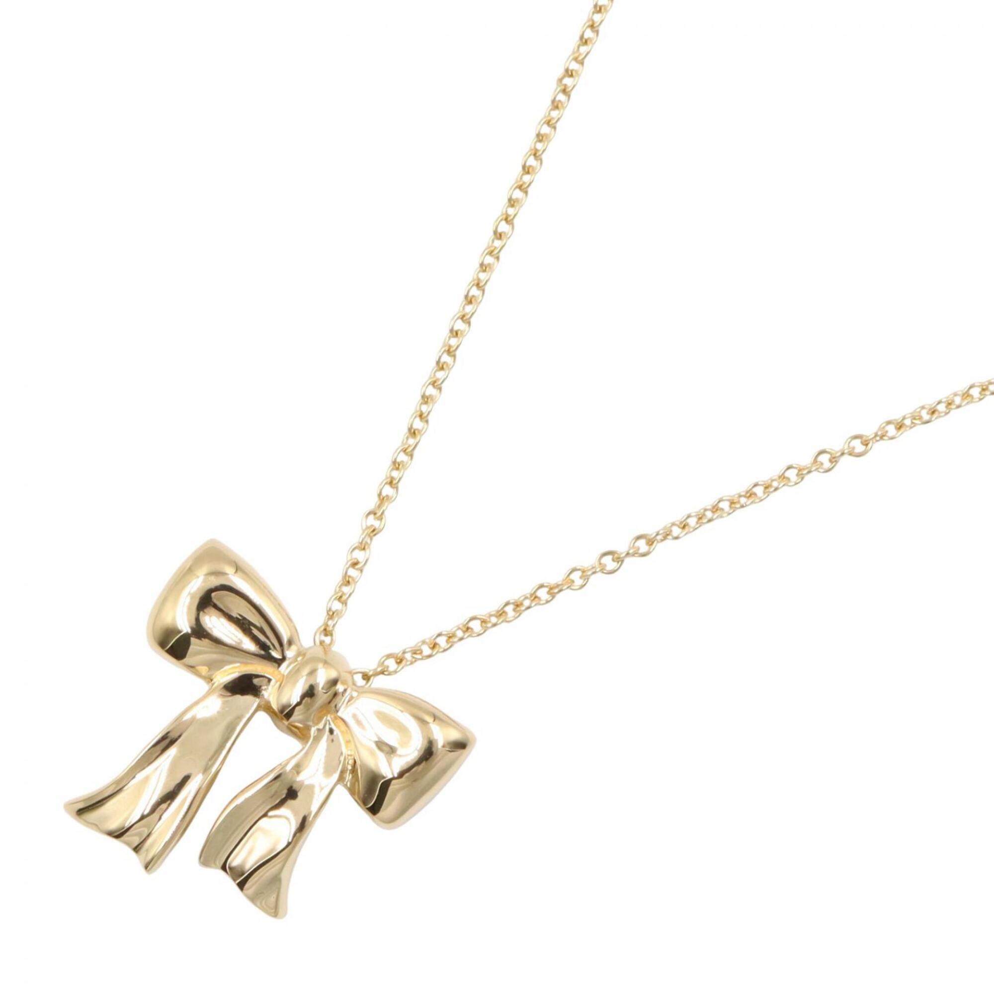 Tiffany & Co. Blue Box Bow Necklace, 18K (Yellow Gold), Women\'s Jewelry, Gold Tone
