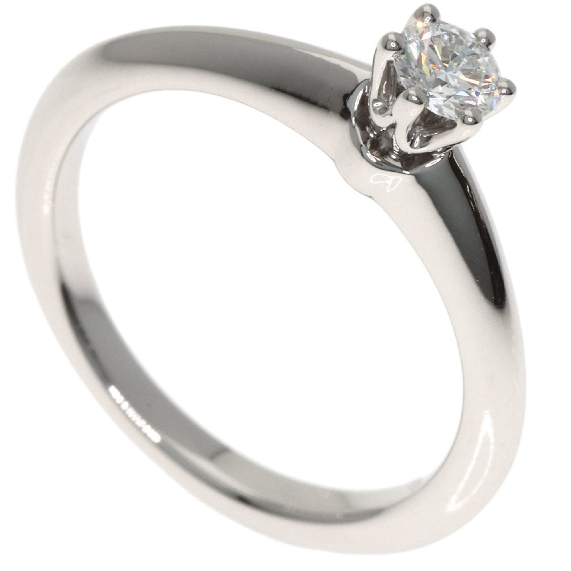 Tiffany & Co. Solitaire Diamond Ring, Platinum PT950, Women\'s.