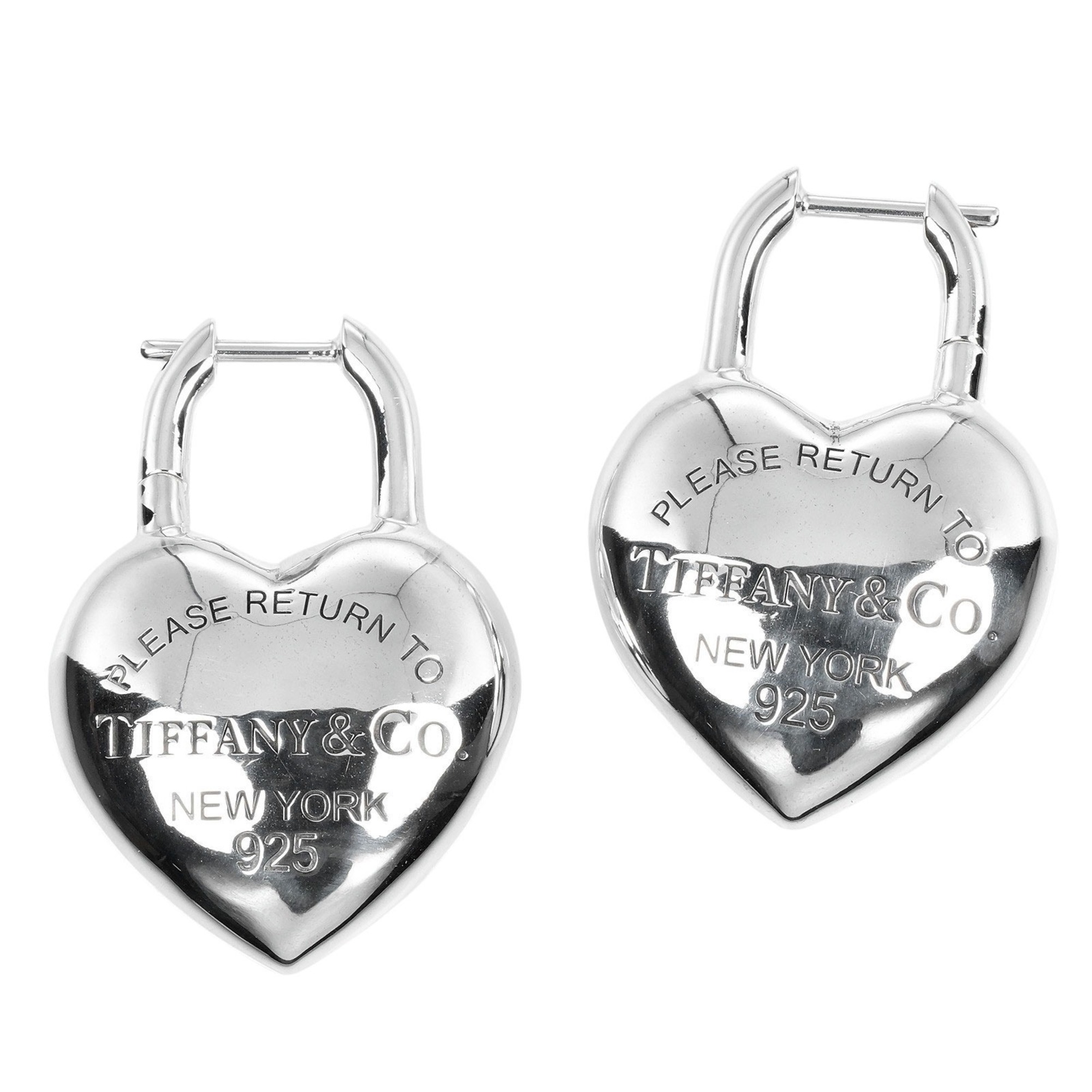 Tiffany & Co. Return to Full Heart Earrings, 925 Silver, approx. 22g