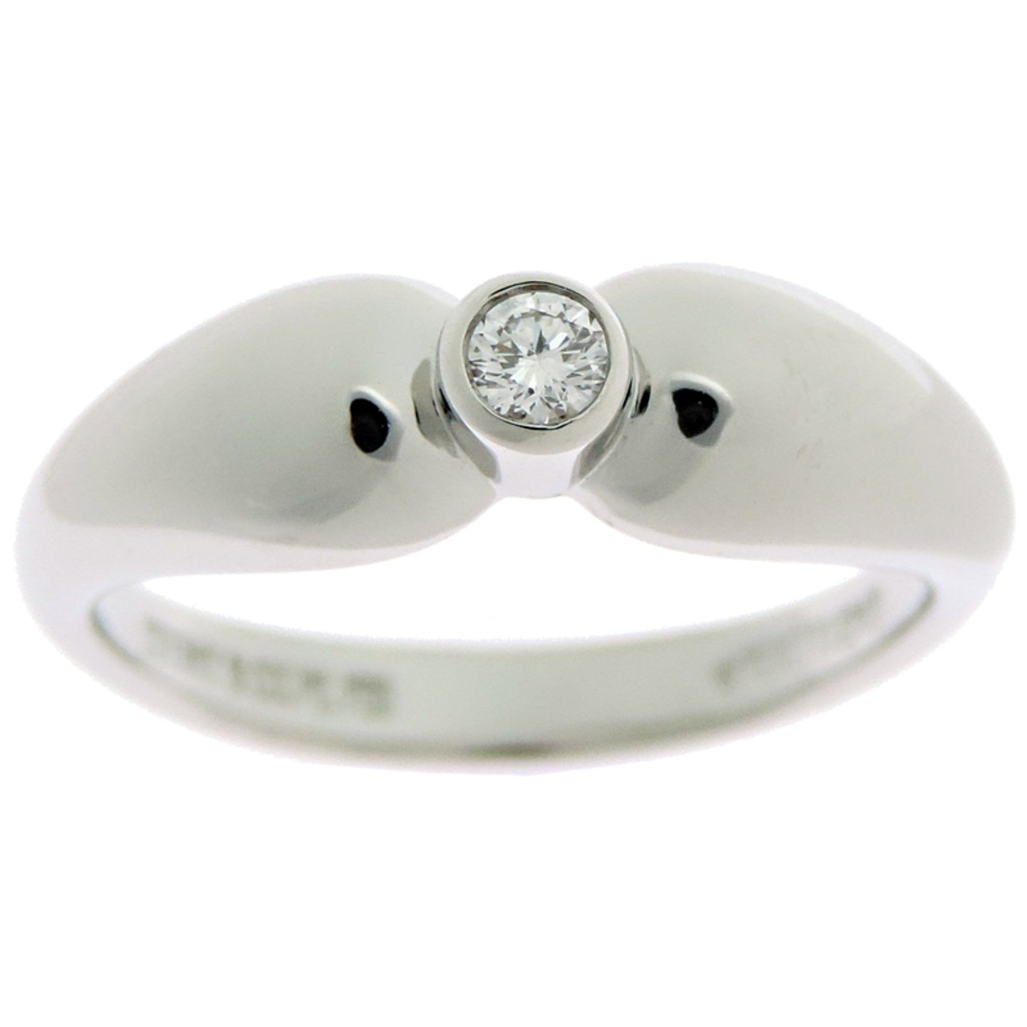 Tiffany Elsa Peretti Double Teardrop Diamond Women\'s Ring in Pt950 Platinum