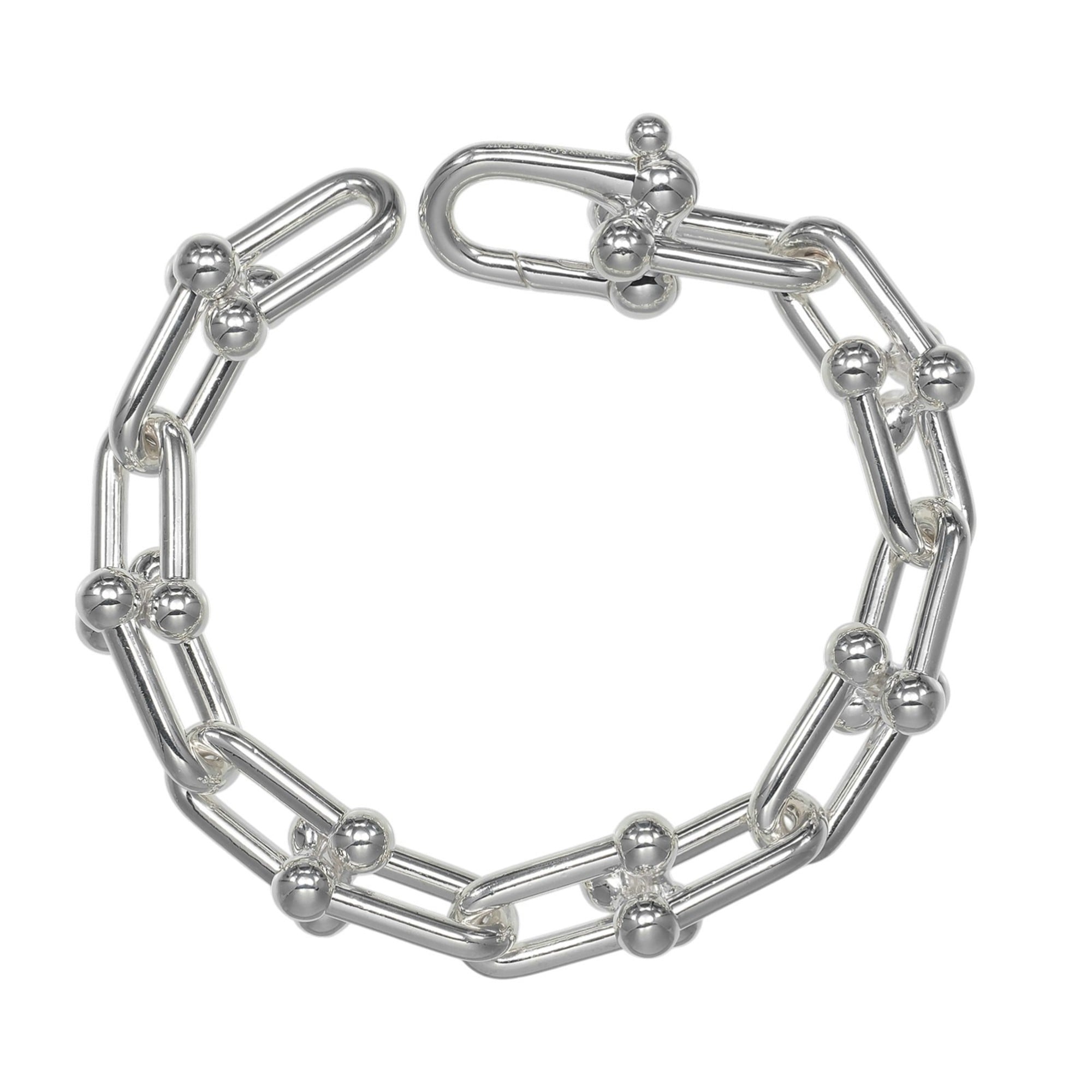 Tiffany HardWear Large Link Bracelet, approximately 16.8cm wrist circumference, 925 silver, 62g, TIF