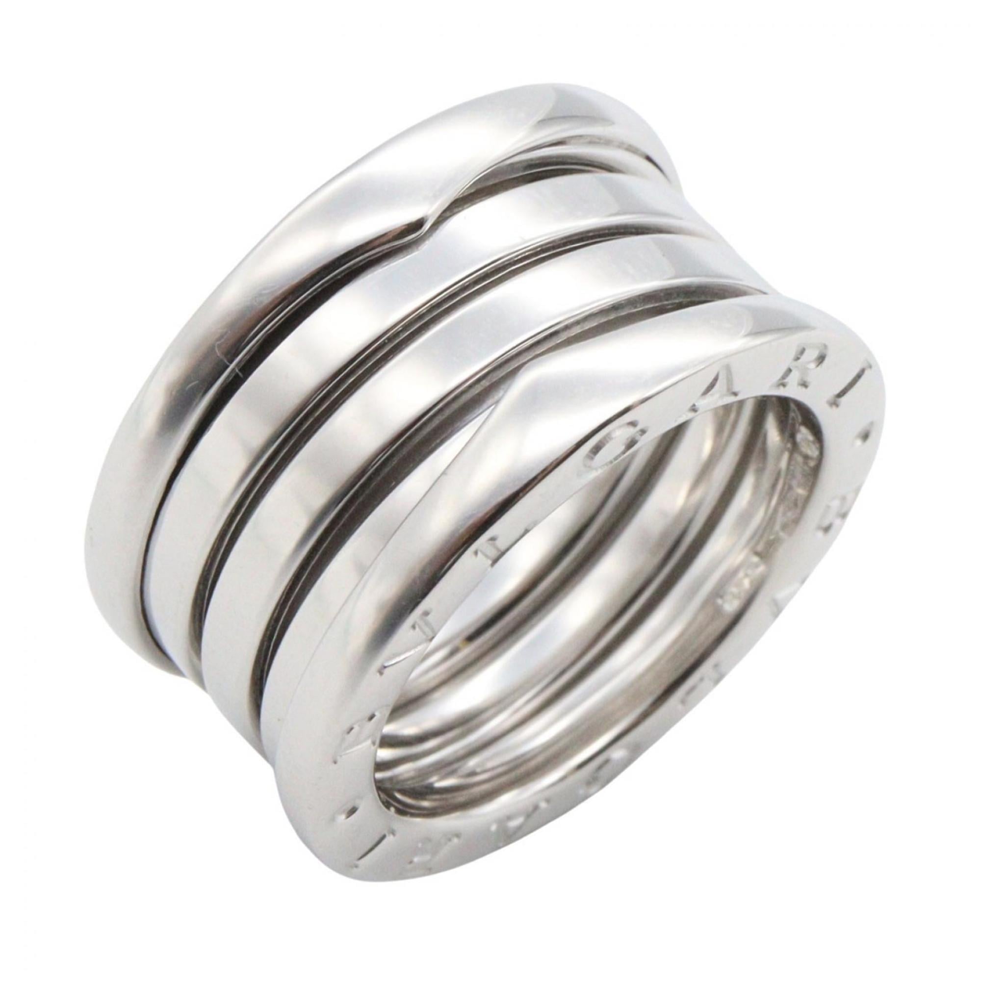 Bvlgari Bulgari B-zero1 Ring, 4-band ring, 18KWG (white gold), men\'s and women\'s, silver-toned.
