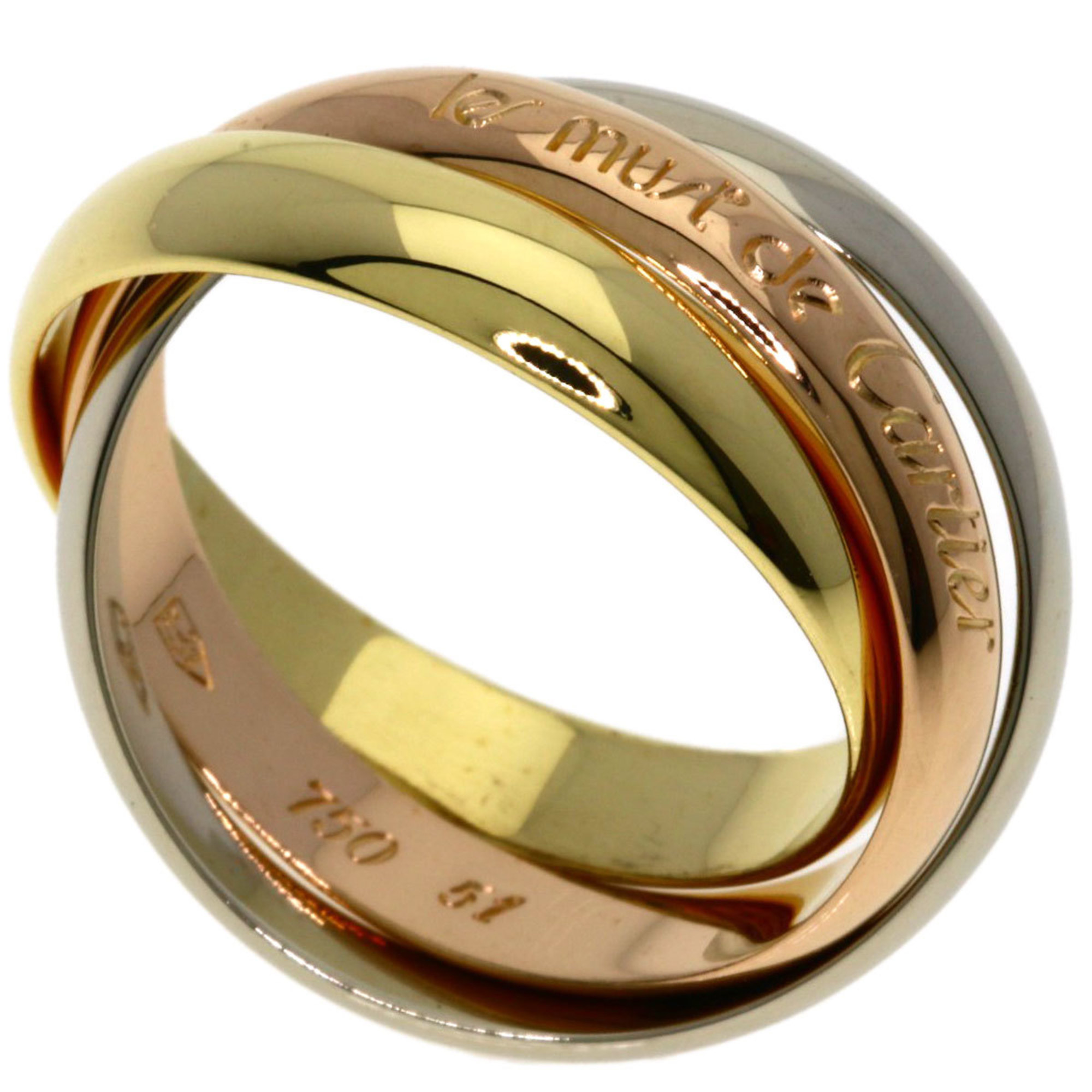 Cartier Trinity #51 Ring - 18K Yellow Gold/18K White Pink Gold Women\'s CARTIER