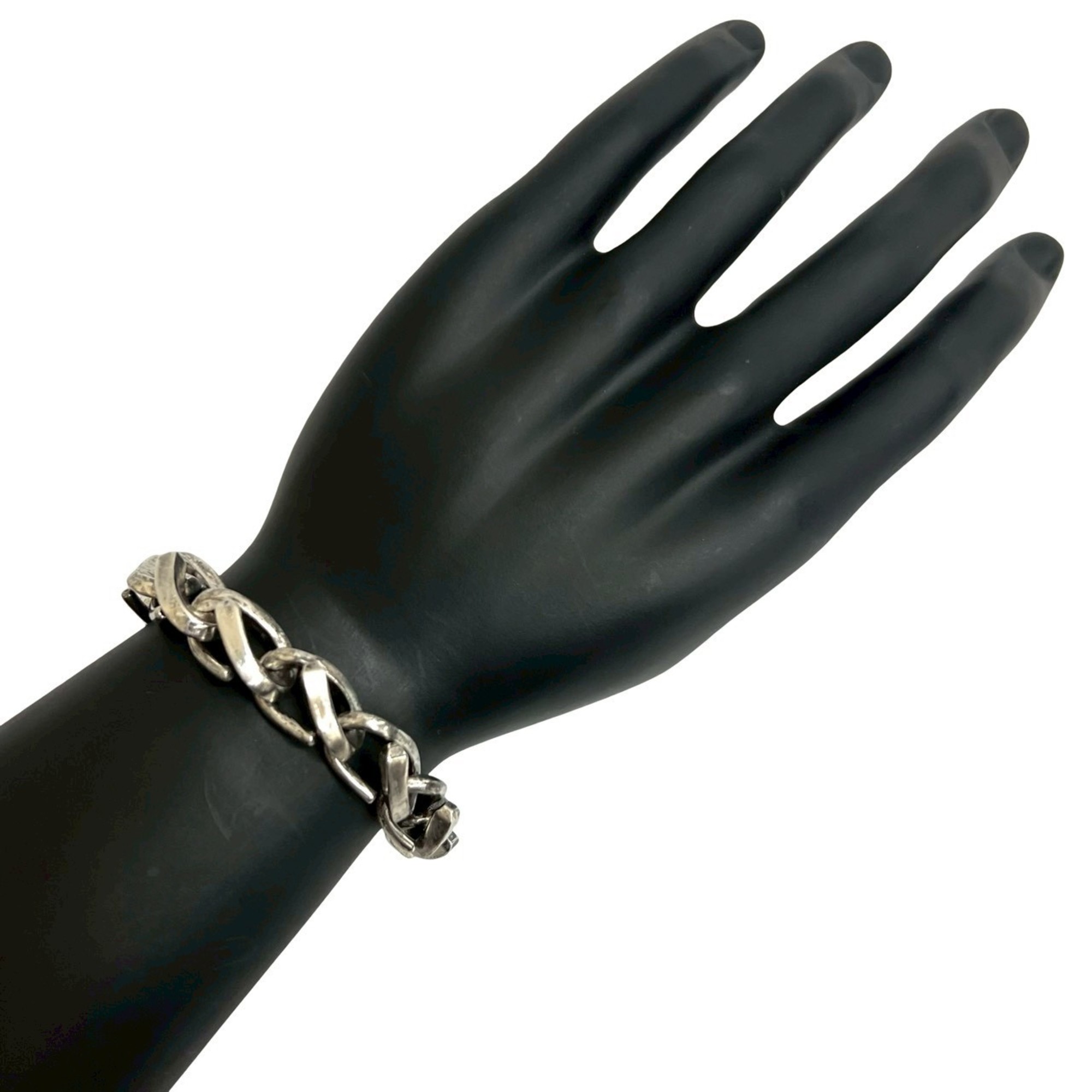 TIFFANY & Co. Tiffany Forge Large Link Bracelet, 925 Sterling Silver, Chain Bangle, 46943