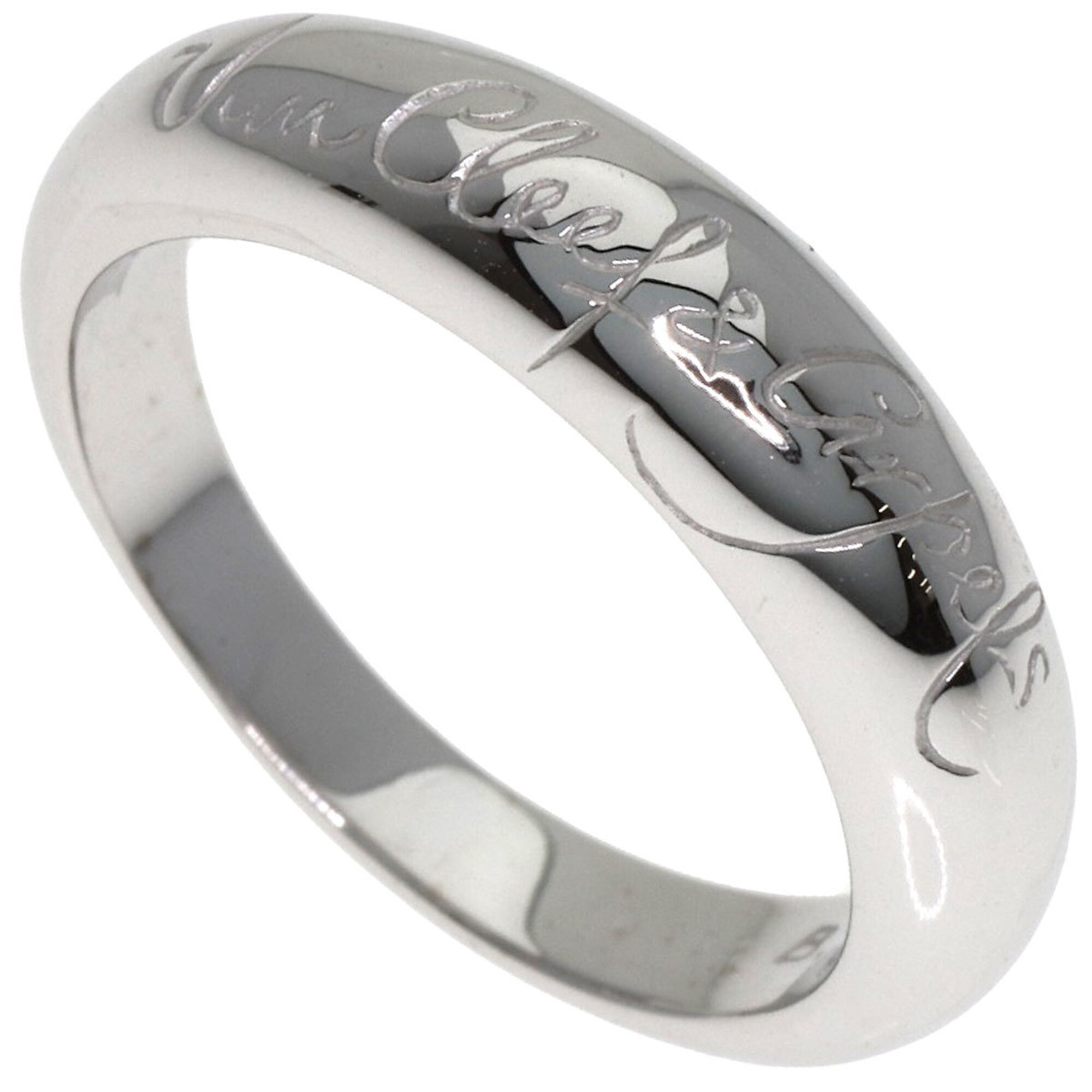 Van Cleef & Arpels Signature Ring, 18K White Gold, Women\'s.